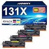 NOGIVY 131X 131A Toner mit Chip Kompatibel für HP 131X CF210X 131A CF210A für HP Laserjet Pro 200 Color MFP M276nw M276n M251n M251nw M276 CF211X CF212X CF213X (Schwarz Cyan Gelb Magenta, 4er-Pack )