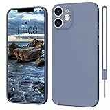 ORDA Hülle Silikon, Hanyhülle Ultra Dünn Slim mit Microfiber, Kratzfeste Rundumschutz Case Schutzhülle für iPhone 11 6.1'' Blau Grau