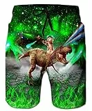 TUONROAD Herren Badeshorts Schnelltrocknend Boardshorts Trainingshose mit Mesh-Futter und Verstellbarem Tunnelzug M