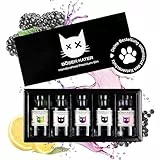 BÖSER KATER Farbwechsel Gin Tasting-Set | Hochwertige Geschenkbox | Perfekte Geschenkidee | 5 handgemachte Sorten je 100ml | Gin-Tasting zuhause für bis zu 5 Personen