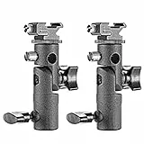 Neewer Professioneller universeller Blitzlichtständer für Blitzgeräte von Canon, Nikon, Pentax, Olympus und andere Blitzgeräte, E-Typ, Studio-Licht, LED-Licht, 2 Stück