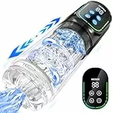 Elektrischer Masturbator Masturbieren für Männer 7 Teleskopfunktion & Rotierend & Saugen, Sex Spielzeug für die Männer Vibratorensets, Taschenmuschi Masturbatoren Penis Eichel Stimulator Sex Toys