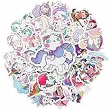 OSDUE Einhorn Sticker Set, 100 Stück Wasserdicht Vinyl Stickers, Anime Sticker Set, Cartoon Aufkleber für Auto Laptop Skateboard Fahrrad Moped Motorrad, Geeignet für Erwachsene Kinder
