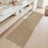 SIXHOME Rutschfest, Anti-Schimmel, saugfähig, waschbar Waffel-Badematte, 60 x 120 cm