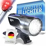 Büchel BLC 720 Fahrradlichter Set I 70/30/15 Lux I StVZO zugelassen mit bis zu 14h Akkulaufzeit I Aufladbares Fahrrad licht LED für vorne + hinten I Rücklicht Fahrrad, fahrradlicht vorne I Micro-USB