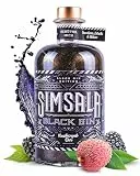 SIMSALA BLACK GIN by Flaschenpost Gin - Black Glitzer Edition mit Brombeere & Litschi - Glitter Drink mit Farbeffekt - Special Edition - Handmade in Deutschland (0,5l) - Geschenkidee zu Muttertag