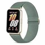 TUCOMO Elastische Nylon Armband Kompatibel mit Samsung Galaxy Fit 3, Loop Dehnbare Ersatzarmband Uhrenarmband für Samsung Galaxy Fit 3 SM-R390 Herren Damen