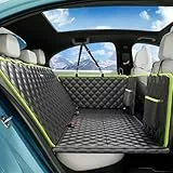 pecute Hundedecke Auto Rückbank mit Harter Unterseite 133 * 62 cm,2025 Verbesserte Materia, 3-in-1 Sitzvergrößerung & Sitzbezüge & Hundegitter, wasserdichte & Anti-Kratz, Sofa Textur, bis zu 150 kg