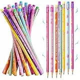 Vicloon Bleistift Kinder mit Radiergummi, 32 Stück Graphitstift Zylinder, Duft Bleistifte, Holzbleistifte für Kinder Party Klassenzimmer Belohnung Mitgebsel