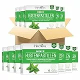 Herbion Naturals Hustenbonbons mit natürlichem Minzgeschmack, Nahrungsergänzungsmittel, lindert Husten, 18 Lutschtabletten (Packung mit 48)