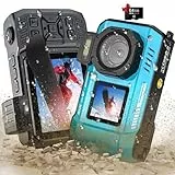 Digitalkamera, Yixinxin 8K Unterwasserkamera, 70MP Autofokus 33FT WiFi Digitalkamera wasserdichte mit 64GB Karte, Dual-Screen Selfie 2500mAh Batterie, 16X schwimmfähig Digital für Schnorcheln