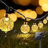 Suright Lichterkette Außen Solar, 14M 60 LED Solar Lichterkette Outdoor mit 8 Modi, IP65 Wasserdicht Solar Lichterkette Aussen für Balkon Deko, Garten,Terrassen, Hochzeiten, Partys, Bäume