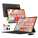 Dghrti 2025 Newest Tablet 10 Pulgadas Android 14, 22GB RAM+128GB ROM (1TB TF), CPU Octa-Core, 8000mAh, Widevine L1, Dual WiFi, BT 5.0, Face ID, 5MP+8MP, Con Carcasa MetÃlica, Teclado y Ratón (Negro)