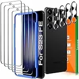 IMBZBK für Samsung Galaxy S23 FE 5G für Panzerglas 4 Stück 9H Schutzfolie Folie mit 4 Stück HD Kameraschutz Zubehör, Anti-Kratz Displayschutz, Hülle Freundlich
