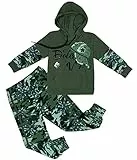 LOREZA® Jungen Jogginganzug Freizeitanzug Sportanzug (128-134 (8-9 Jahre), Grün)