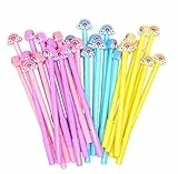 YYaaloa 32 niedliche Gelschreiber im Regenbogen-Stil, 0,5 mm, schwarze Tinte, lustige Kawaii-Stifte für Kinder, Büro, Schulbedarf (32 Stück Regenbogen-Stil, Schwarz)