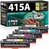 Smart Ink 415A 415 Kompatibel Toner Mit Chip für HP 415A 415 A 415X (Schwarz Cyan Magenta Gelb) als Ersatz für Laserjet Pro MFP M479fdw M479fdn M479fdw M454dw M454dn (W2030A W2031A W2032A W2033A)