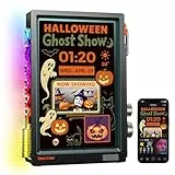 Divoom Times Frame – transparenter digitaler Bilderrahmen (10,1-Zoll) mit WLAN und 64 GB, IPS-Display mit Schweb-Effekt und RGB-Drehknopf, 400+ Zifferblätter, Widgets und Pixel-Art-Community (schwarz)
