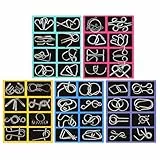 Metall Geduldsspiele Knobelspiele - 40 Teile Metalldraht Logikrätsel Spielzeug - Eisenring Entriegelungsspiel - Für Kinder Und Erwachsene Für Party Reise Home Office Schule Geburtstag Und