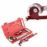Cocoarm Bremsleitung Bördelgerät Rohrschneider Set mit 11-teiligem Rohrreinigungswerkzeugen für Bremsleitung, Verlängerungsrohr Reparatur-Set für Bremsenbrenner Bördelwerkzeug Bördeln Rohrschneider