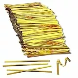 Cfcyhla 1000 Stück Twist Ties Metallischen Bindebaender Verschluss Für Tüten Gold Bindebaender Tütenclips Verschlussstreifen Bindestreifen Für Bäckerei Süßigkeitentüten Plätzchen Schokolade(3.9inch)
