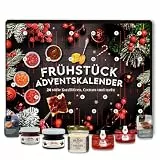 He-Ju Frühstück Adventskalender 2025 mit 24 leckeren Marmeladen und Honig in Portionsgrößen, Weihnachtskalender mit süßen, abwechslungsreichen Frühstücksaufstrichen Geschenkset