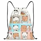 Onperpoe Bubu Dudu Turnbeutel mit Kordelzug, Dudu Wasserdicht Sporttasche Kordelzug, Stylischer Nette Rucksack Sport für Herren Damen, Kawaii Sportbeutel für Sport Reisen Schwimmen