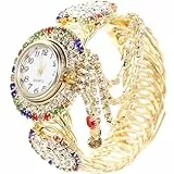 SAFIGLE Damen Armbanduhr Wasserdicht Quarz Uhr Frau Mit Strass Elegant Sportlich Vintage Design Für Alltag Freizeit Und Anlass