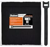 Oksdown Klett Kabelbinder Wiederverwendbare Schwarz 100 Stück Klettband Klettkabelbinder Kabel Klettband Kabelklett Klettbinder Verstellbare Wiederverschließbar Kabelklettbänder