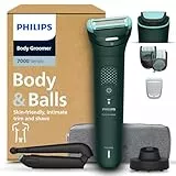 Philips Body Groomer 7000 Series - Trimmer für Herren mit 2D-Flexkopf, Triple Protect Shave System, austauschbaren Köpfen, Intimate Trim & Shave, 100% duschfest, 120 Min. Laufzeit, Modell BG7485/30
