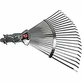 HaWe Fächerbesen mit Schlaufenbefestigung 22 Zinken Verstellbar, Silber, 45 x 45 x 5 cm