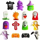 POPOYU Halloween Mini Mochi Squishy Set, 15 Stück Squishy Kawaii, Squeeze Soft Fidget Spielzeug mit Kürbisfledermäusen und Spinnen für Halloween Party Taschenfüllstoffe für Kinder
