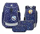 SKYSPER Schulranzen Set 5-teilig für Jungen Mädchen 1. Klasse Grundschule Schulrucksack Sporttasche Outdoor Sport Ergonomischer Schultaschen Federmäppchen Sets