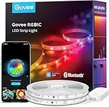 Govee LED Strip 20m, RGBIC LED Streifen mit Segmentcontrol, Musik Sync, 64 Szenenmodus, Steuerbar via App-Steuerung,Farbwechsel, Geeignet für Zuhause Schlafzimmer, 2 Rollen Streifen von 10M