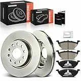 Frankberg 2x Bremsscheiben + 4x Bremsbeläge Vorderachse mit Bremsenschmiermittel Kompatibel mit A3 8P1 2003-2012 Leon 1P1 2005-2012 O.c.t.a.v.i.a II 1Z3 2004-2013 Replace# 1J0698151D