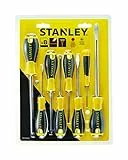 Stanley Tools sta060210 PH/SL Essential Schraubendreher – Gelb/Schwarz (Set von 8)