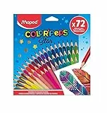 Maped - ergonomische Drei-Kant-Buntstifte, Farbstifte COLOR'PEPS STAR aus FSC-zertifiziertem Holz - 72x Stifte
