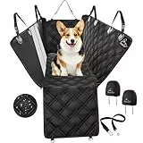 Meadowlark Hunde-Autositzbezug mit Netzfenster, robuster Haustier-Sitzbezug für den Rücksitz, extra gepolsterte, rutschfeste Hundehängematte, wasserabweisender Rücksitzschutz für Autos, LKWs und SUVs