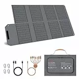 MHPOWOS 80W Tragbares Solarpanel, 19V Faltbares Solarladegerät mit USB C, USB A und DC Ausgängen, IP65 wasserdicht, für tragbare Power Station, iPhone, iPad, Camping, Wandern, Outdoor Reisen