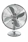 SUNTEC Tischventilator CoolBreeze 3000 - Leise 30 cm, 35 Watt | Tisch Ventilator 3 Stufen, Tragbar | Fan Kühlung Windmaschine Chrom | für Schreibtisch, Schlafzimmer, Büro, Wohnung, Balkon