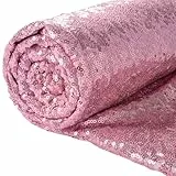 ShinyBeauty 92 CM Rosa Gold Schimmer Pailletten Stoff Gitter Material für Pailletten Foto Booth Hintergrund Fuchsia Pink Vorhangstoff Tischdecke Pailletten Tischläufer Schneidere