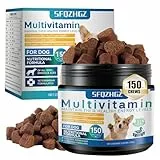 26-in-1 Multivitamin für Hunde 150 Kautabletten 375g mit Vitamin B1,B3,B5,B6 Glucosamin & Probiotika, CoQ10 | Gelenke, Hüfte, Darm, Immunsystem Unterstützung |, Entengeschmack | für alle Rassen