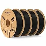 ELEGOO PLA Filament 1.75mm Schwarz 4KG, 3D Drucker Filament Maßgenauigkeit +/- 0,02 mm, 4kg Pappspule (8.8lbs) Filament-3D-Druckmaterialien Passt für die Meisten 3D Printer