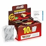 Thermopad Handwärmer | kuschlig weiches Wärmekissen | 12 Stunden wohltuende Wärme von 55°C | angenehme Taschenwärmer | 10 Paar