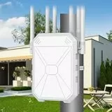 AX3000 Outdoor WLAN Repeater WiFi 6 Verstärker bis 3000Mbps, Dualband 2.4GHz & 5GHz, IP67 Wasserdicht, Lange Reichweite, Gigabit LAN, Access Point/Router/Repeater für Garten, Terrasse, Wohnmobil
