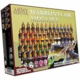 The Army Painter, Warpaints Air Mega Set, 60 x 18ml Vorgemischte Acrylfarben für Airbrush, Inklusive 9 Metallics und 1 Fluoreszierende Farbe - Airbrush Farben Set für Modellbau- und Miniaturfarben