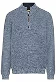 camel active Herren Stricktroyer aus Baumwollmix Denim Blau, Menswear-XL