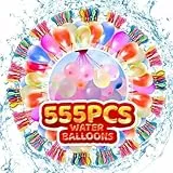 555 Stück Wasserbomben Selbstschließend: Wasserballons mit 4 Wasserhahn Anschluss - 30 Sekunden Schnellfüller - Ideal für Kinder Poolparty & Wasserschlacht im Garten - perfekt für berufstätige Eltern