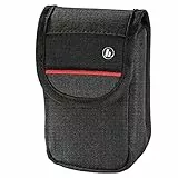 Hama Kameratasche Valletta für Digitalkamera (Fototasche klein für Kompaktkamera, mit Gürtelschlaufe, Klettverschluss, reißfestes Polyester, 6 x 4 x 11 cm) schwarz
