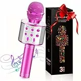 GeschenPark Karaoke Mikrofon Mädchen Geschenke 4-12 Jahre, Bluetooth Kinder Mikrofon Kinderspielzeug ab 3-12 Jahre Spielzeug 4-10 Jahre Geschenke für Mädchen - Ostergeschenke für Kinder